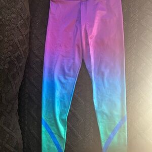 Women's Gradient Leggings - Purple and Blue